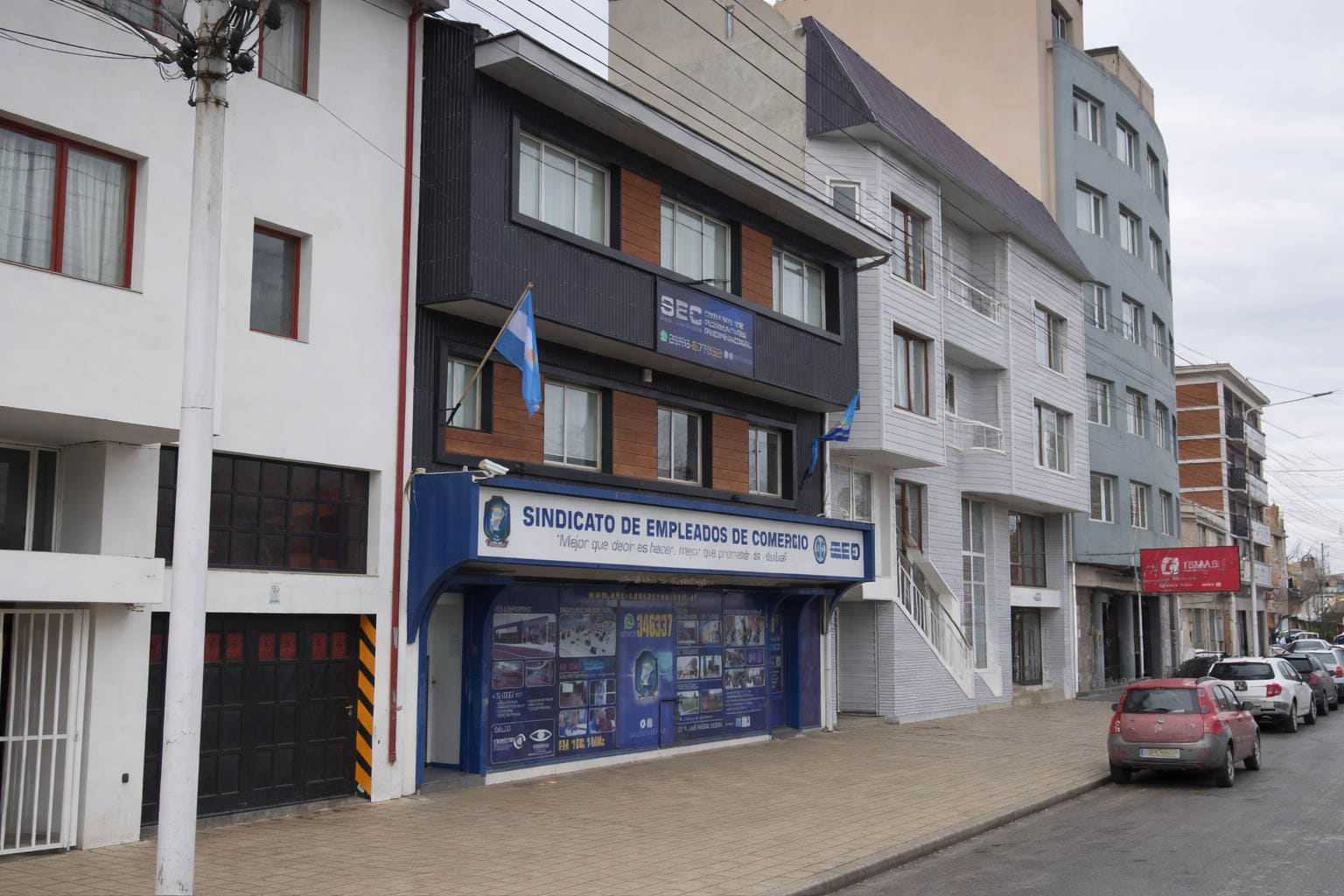 Edificio de la sede del Sindicato de Empleados de Comercio y Centro de Formación Profesional SEC en Río Gallegos